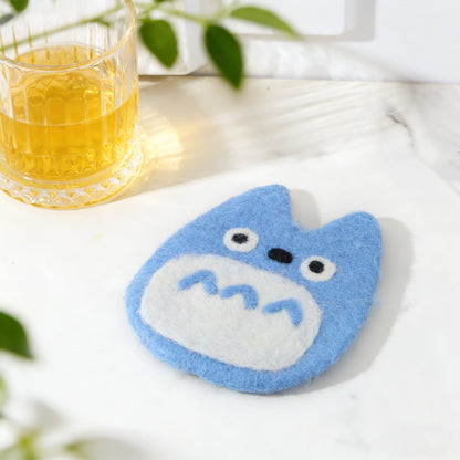 Gentle Spirit Cat Coaster – Whimsical Forest Animal Design