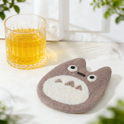 Gentle Spirit Cat Coaster – Whimsical Forest Animal Design