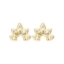 Load image into Gallery viewer, Ear Climber Earrings - Lotus Flower
