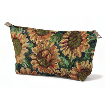 Sunflower Garden Toiletry / Makeup Bag - Travel-Friendly Cosmetic Bag