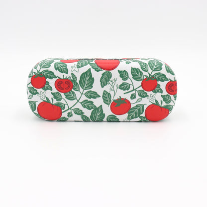 Tomato Pattern Glasses Case – Hard Shell Eyeglass Box with Soft Lining