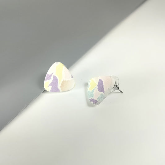 Triangle Pastel Mosaic Stud Earrings