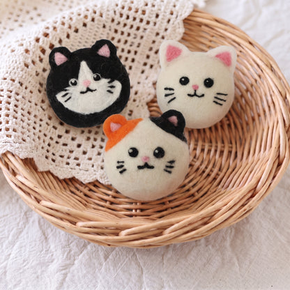Tuxedo & Calico Cat Wool Dryer Balls – Set of 3