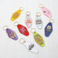 Load image into Gallery viewer, Vintage Retro Style Motel Hotel Keychain Key Ring
