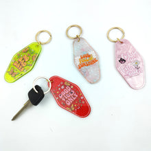 Load image into Gallery viewer, Vintage Retro Style Motel Hotel Keychain Key Ring
