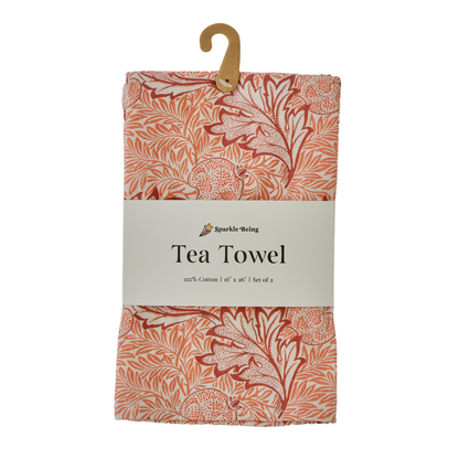 William Morris Apple Tea Towels – Set of 2 | 100% Cotton Botanical Dish Towels