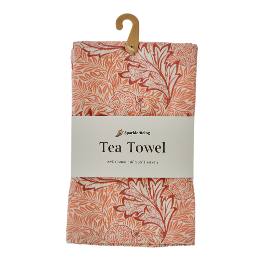 William Morris Apple Tea Towels – Set of 2 | 100% Cotton Botanical Dish Towels