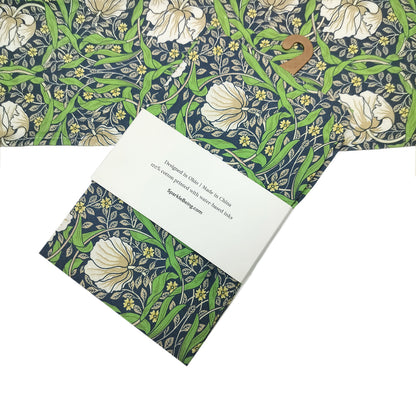 William Morris Green Pimpernel Tea Towels – Set of 2 | 100% Cotton Botanical Dish Towels