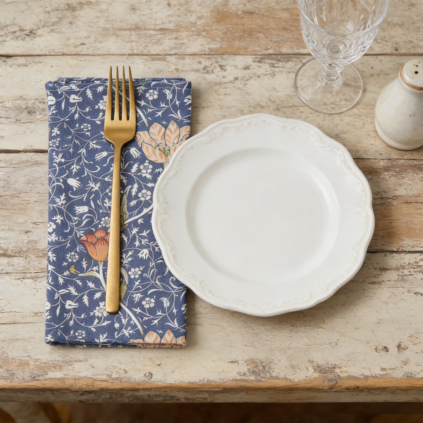 William Morris Medway Napkins – Set of 4 | 100% Cotton Reusable Floral Dinner Napkins