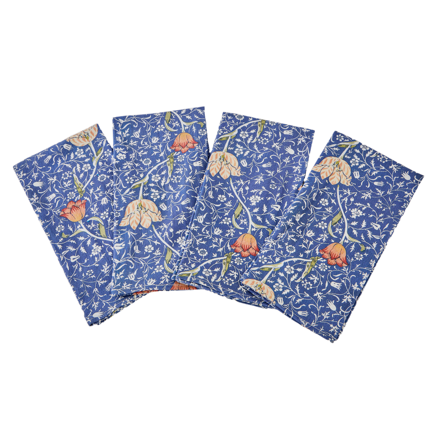 William Morris Medway Napkins – Set of 4 | 100% Cotton Reusable Floral Dinner Napkins
