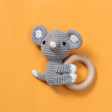 Load image into Gallery viewer, Wooden Baby Rattle Crochet Toy - Koala
