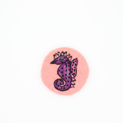 Wool Felt Coaster – Sheep, Seahorse, Crab & Save the Planet Drink Coasters