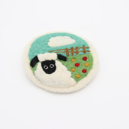 Wool Felt Coaster – Sheep, Seahorse, Crab & Save the Planet Drink Coasters