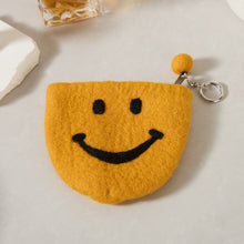 Load image into Gallery viewer, Wool Felt pouch Hand Carry Coin Purse - Smile Wallet
