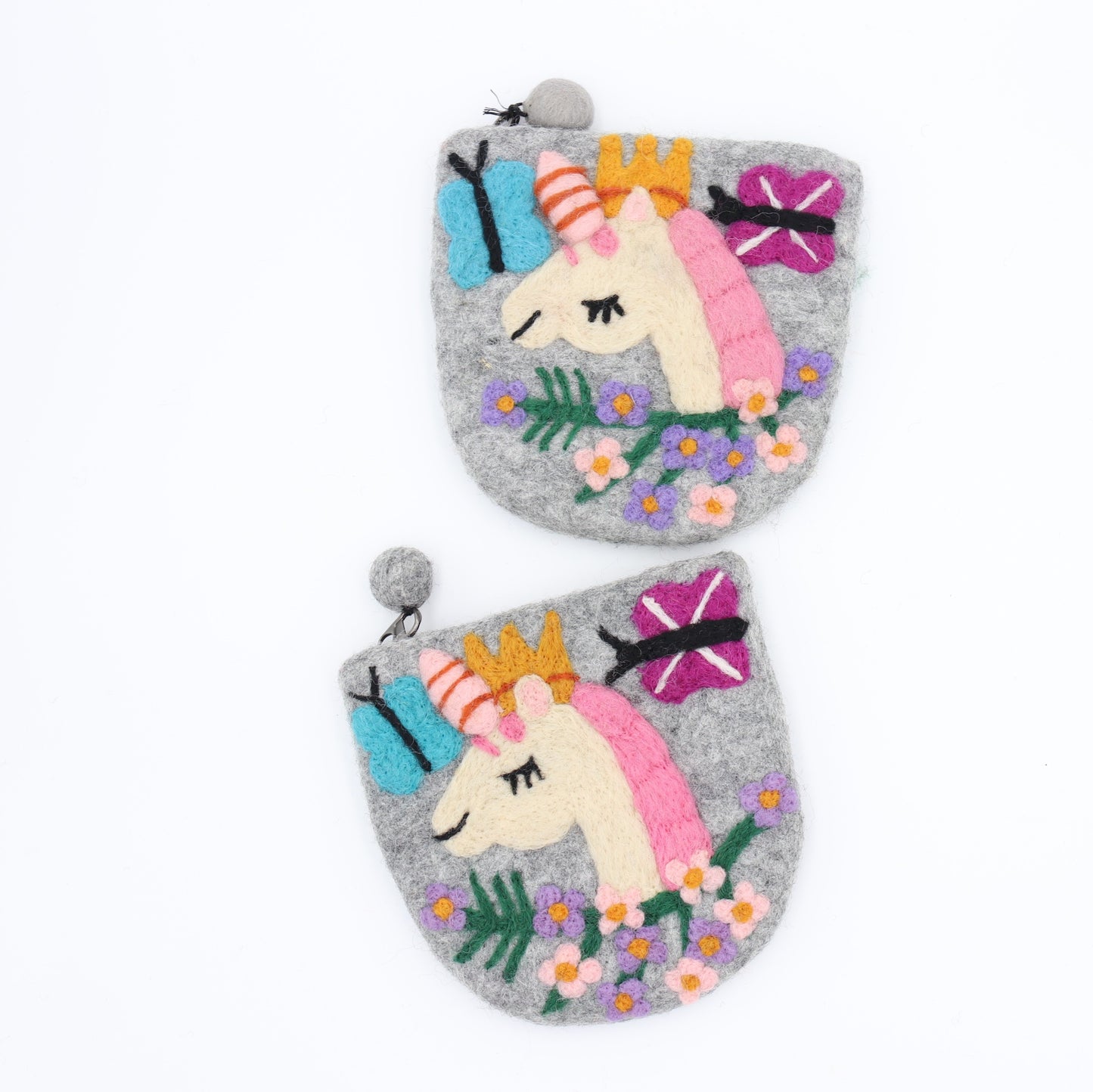 Royal Meadow Unicorn Wool Felt Coin Purse