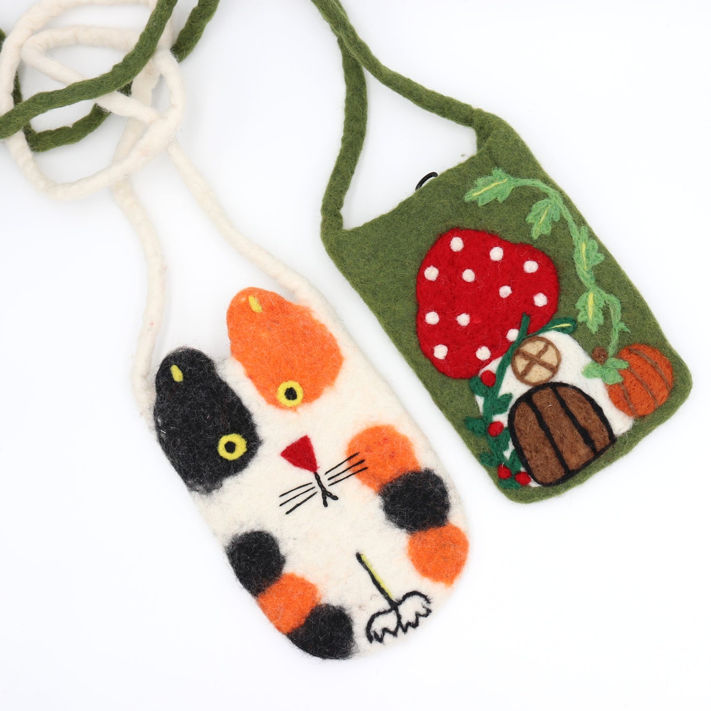 Wool Felt Crossbody Bags – Mushroom Cottage & Calico Cat