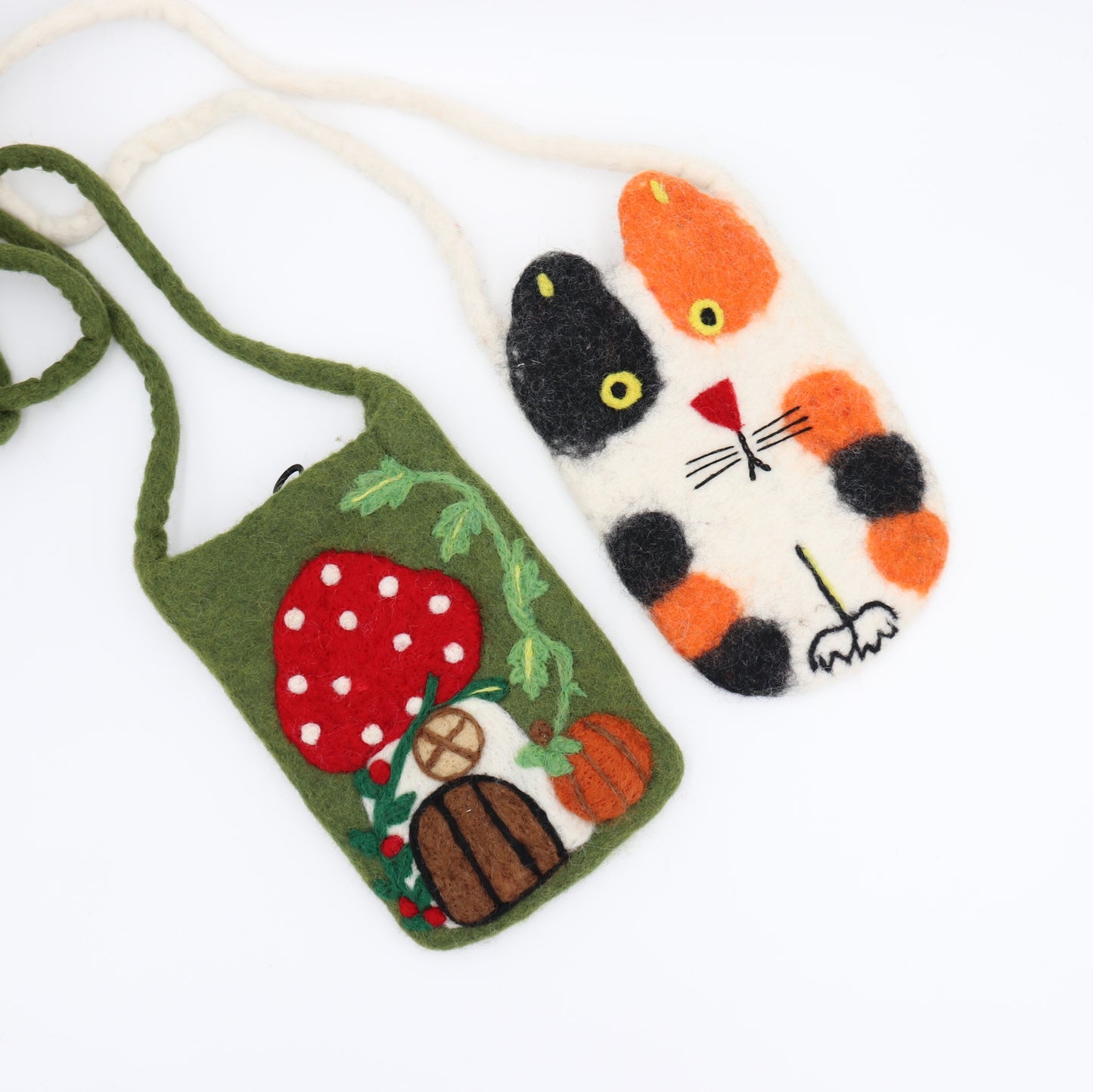 Wool Felt Crossbody Bags – Mushroom Cottage & Calico Cat