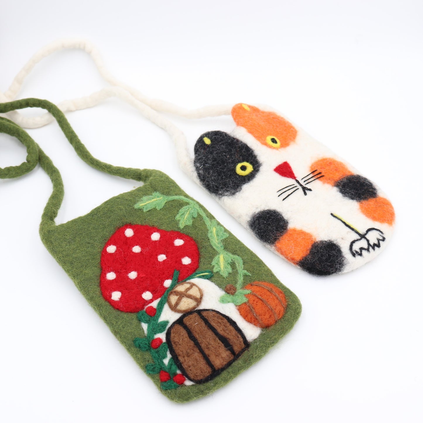 Wool Felt Crossbody Bags – Mushroom Cottage & Calico Cat