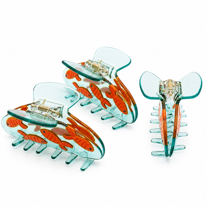 Goldfish Aquarium Hair Claw Clip – Aqua Blue