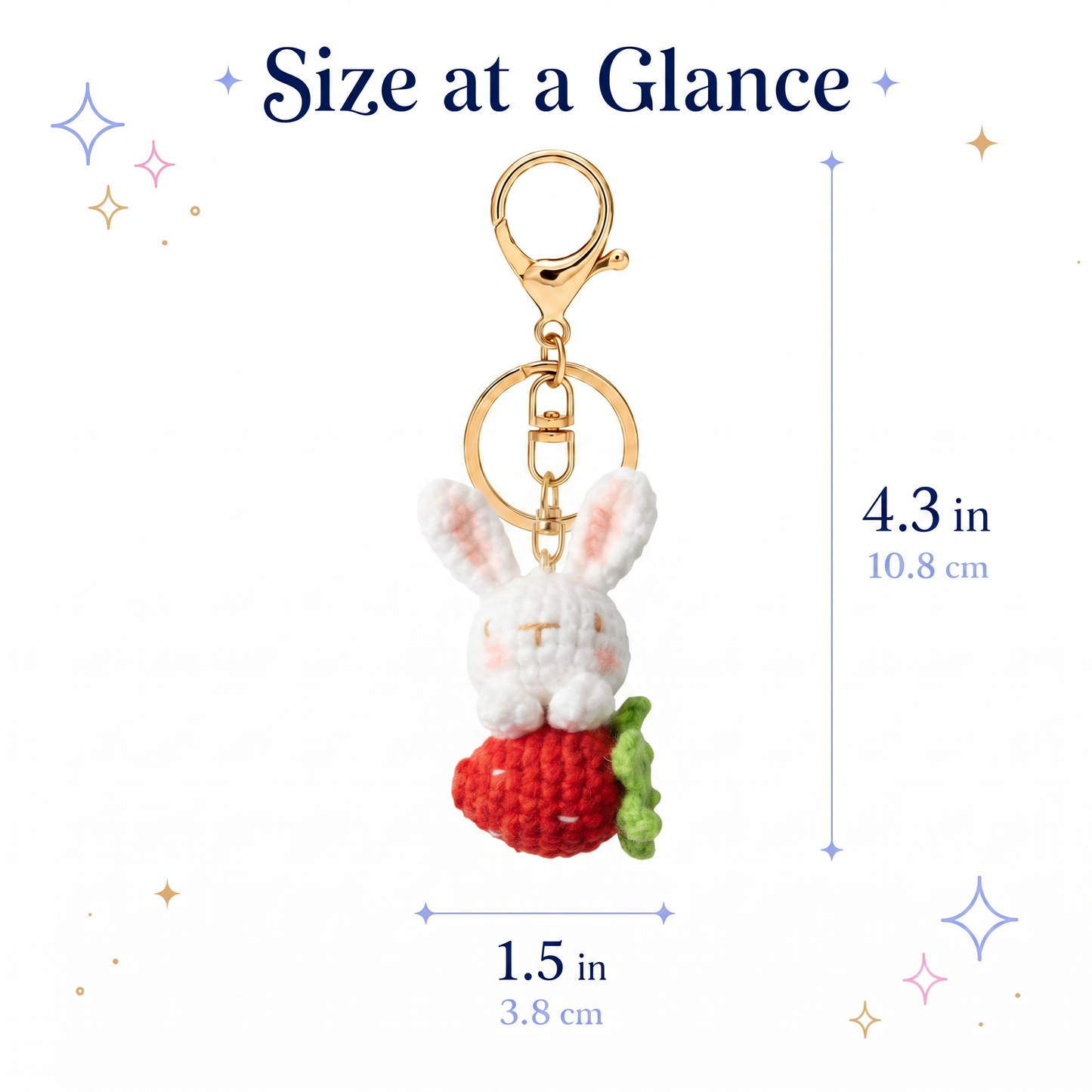 Hand-Crochet Bunny Yarn Keychain for a Hoppy Day