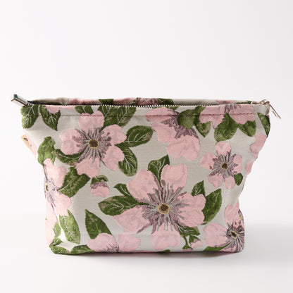 Pink Camellia Toiletry Bag - Travel-Friendly Cosmetic Bag