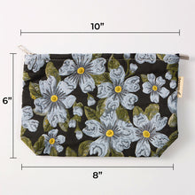 Load image into Gallery viewer, Blue Camellia Toiletry Bag - Travel-Friendly Cosmetic Bag
