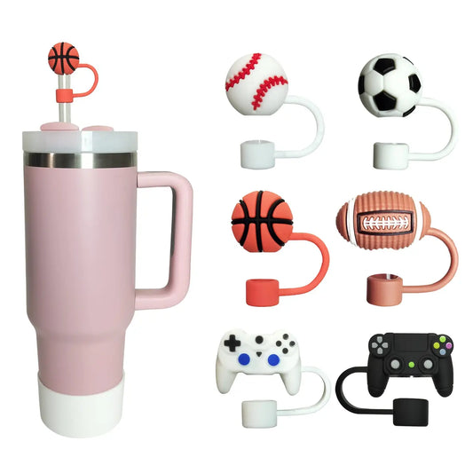 10mm Game Silicone Straw Top Cover for Tumblers