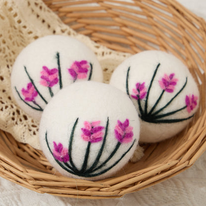 Floral Eco Wool Dryer Balls – Set of 3