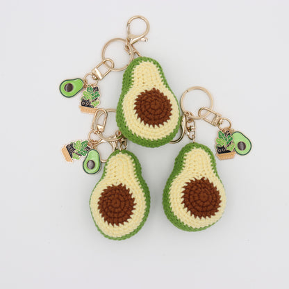 Holy Guacamole! Handcrafted Avocado Keychain with Removable Charms