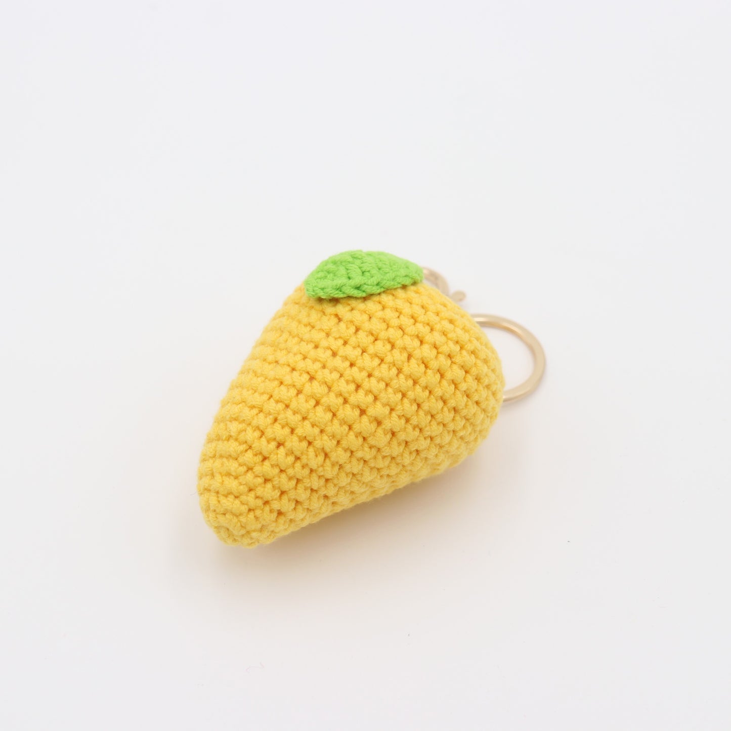 Mango Mellow: Hand-Knitted Fruit Keychain