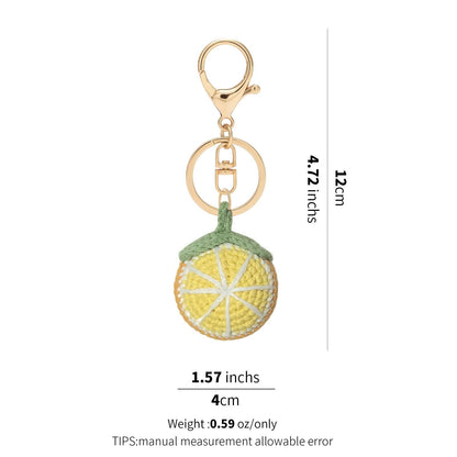 Hand-Crochet Lemon Keychain for a Zesty Twist