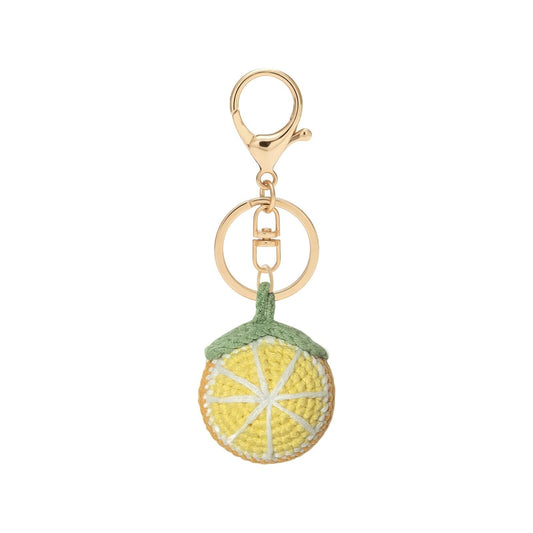 Hand-Crochet Lemon Keychain for a Zesty Twist
