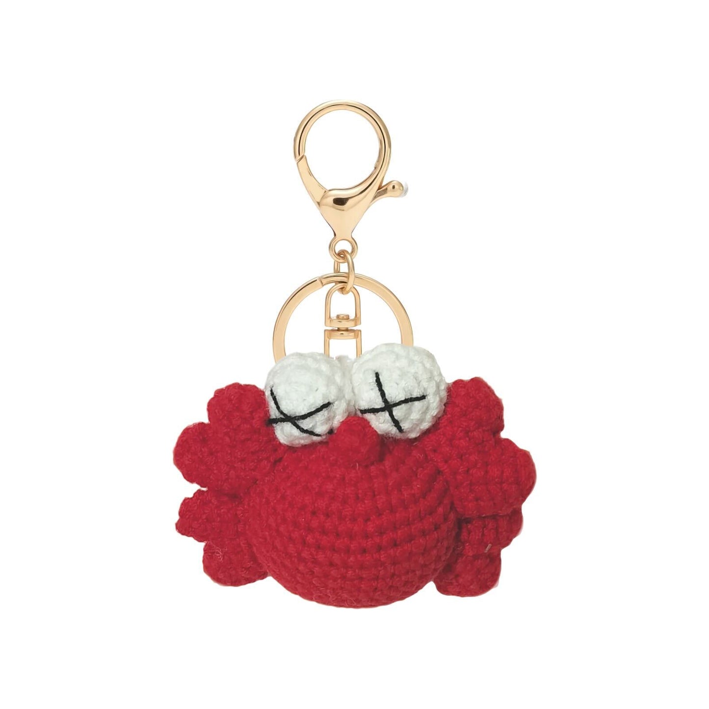 Handmade Crochet Crab Keychain – Red Ocean Bag Charm