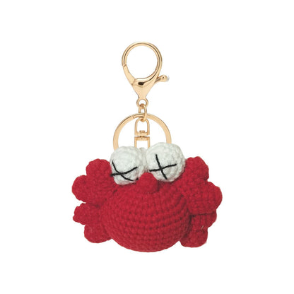 Handmade Crochet Crab Keychain – Red Ocean Bag Charm