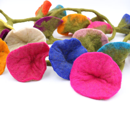 Handmade Wool Felt Flower Garland - Morning Glory