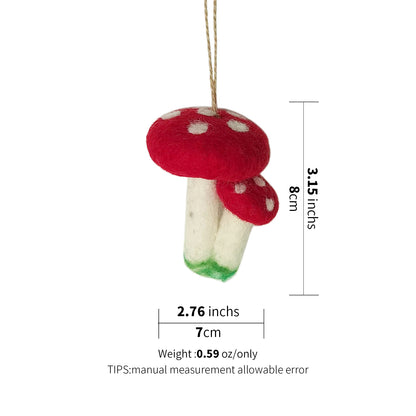 Felt Toadstool Mushroom Ornament – Woodland Holiday Decor