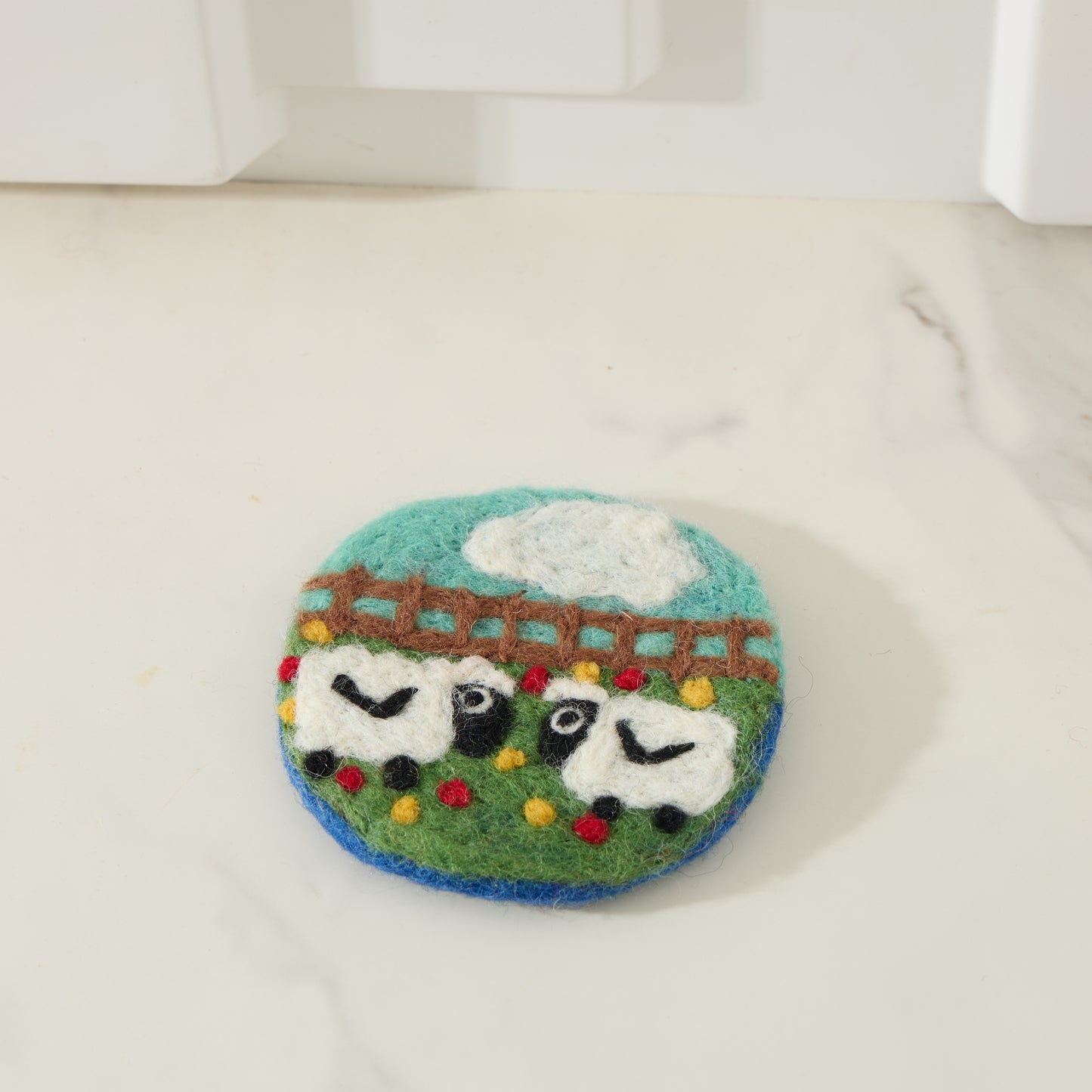 Wool Felt Coaster – Sheep, Seahorse, Crab & Save the Planet Drink Coasters