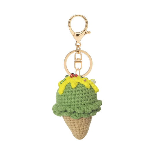 Hand-Crochet Ice Cream Keychain