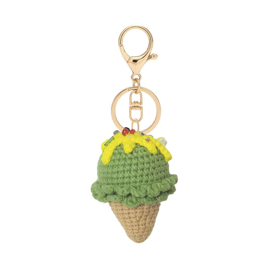 Hand-Crochet Ice Cream Keychain