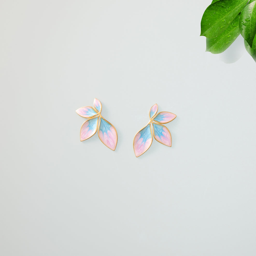 Stainless Steel Earrings - Iridescent Petals