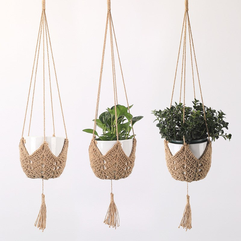 Handmade Macramé Plant Hanger – Boho Rope Hanging Planter