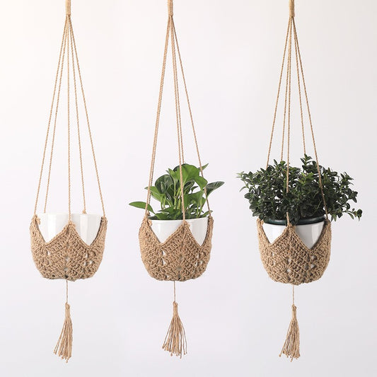 Handmade Macramé Plant Hanger – Boho Rope Hanging Planter
