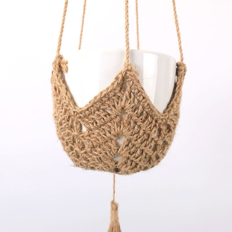 Handmade Macramé Plant Hanger – Boho Rope Hanging Planter