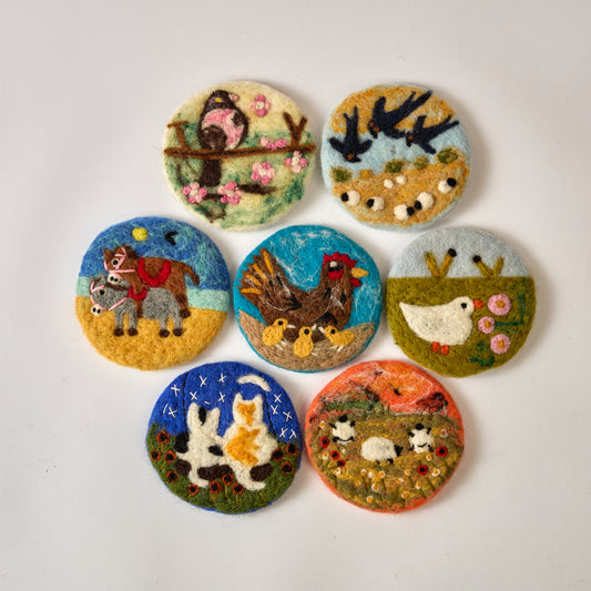 Handmade Wool Felt Coffee Cup Mug Table Mat Coasters