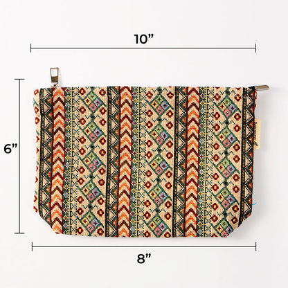 Modern Aztec Toiletry Bag - Travel-Friendly Cosmetic Bag