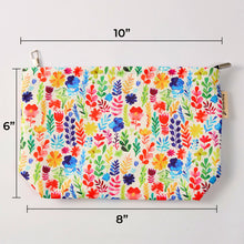 Load image into Gallery viewer, Watercolor Flowers Toiletry Bag - Travel-Friendly Cosmetic Bag
