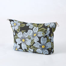 Load image into Gallery viewer, Blue Camellia Toiletry Bag - Travel-Friendly Cosmetic Bag
