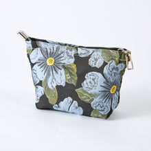 Load image into Gallery viewer, Blue Camellia Toiletry Bag - Travel-Friendly Cosmetic Bag
