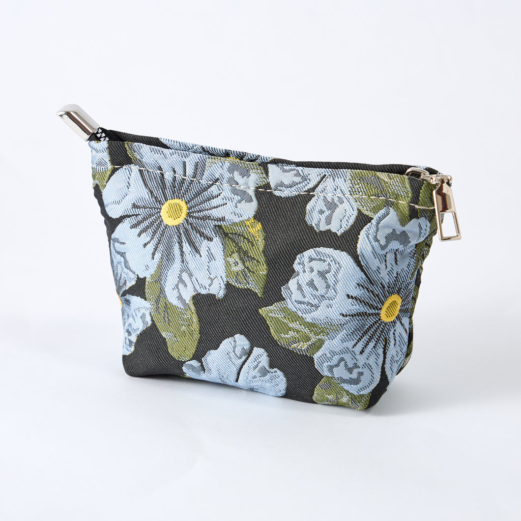 Blue Camellia Toiletry Bag - Travel-Friendly Cosmetic Bag