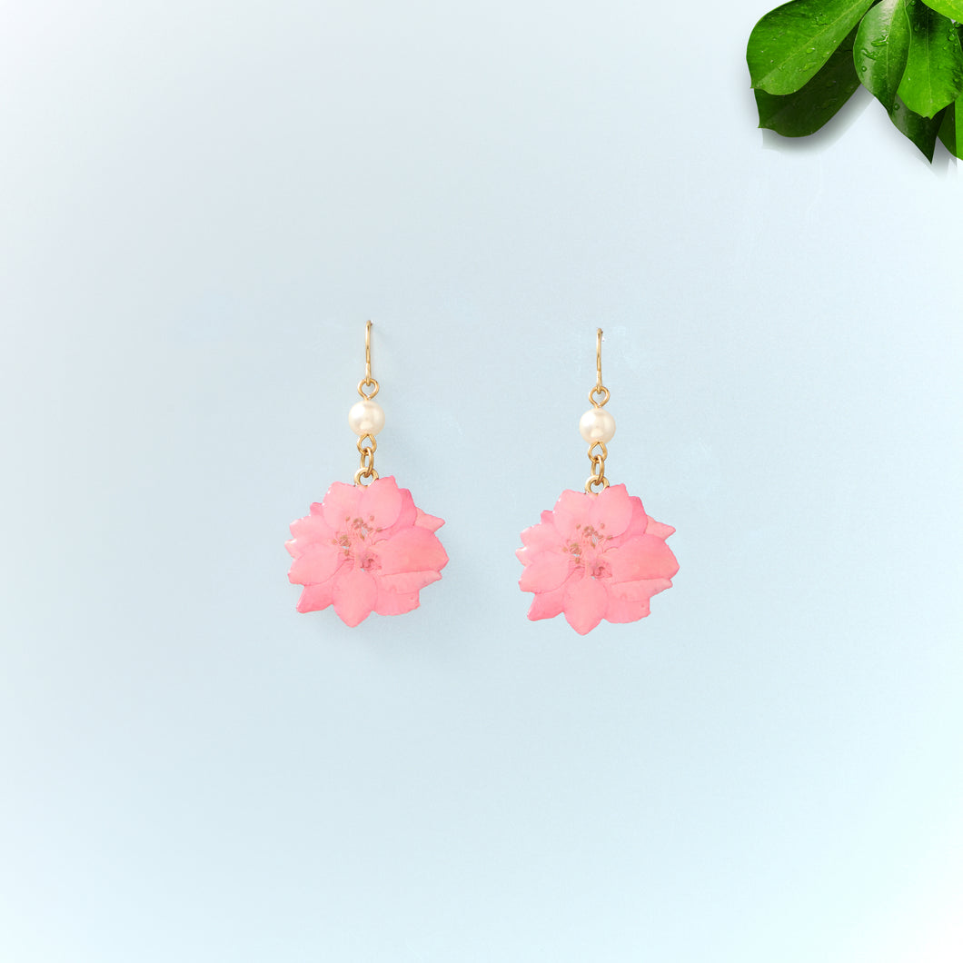 Handcrafted Blooming-Cherry-Blossom-Dangle-Earrings